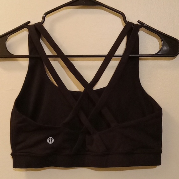 Lululemon Brand-Black Strappy Energy Bra- Medium A-DD- Size 6 - Picture 4 of 8
